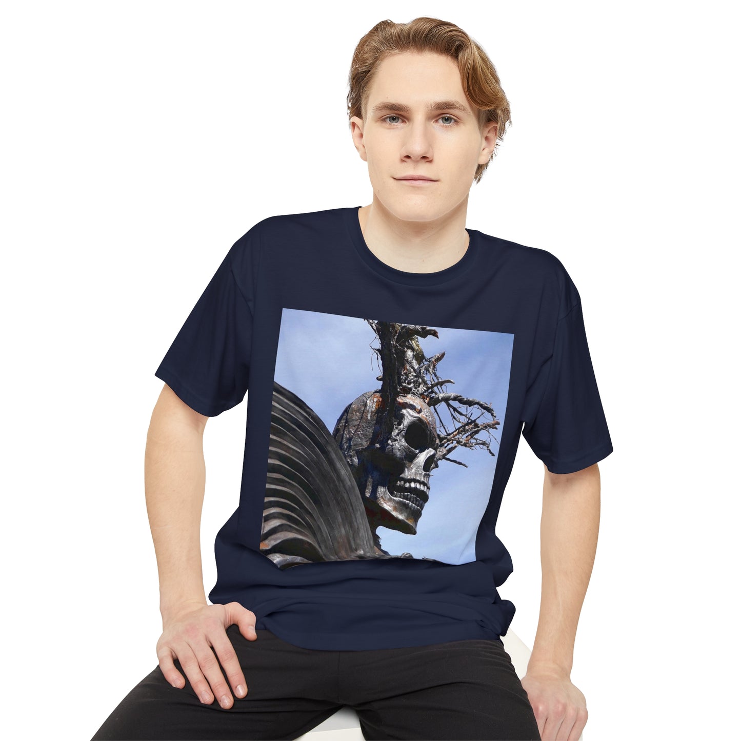 Skull Warrior - Unisex Long Body Urban T-Shirt - Fry1Productions