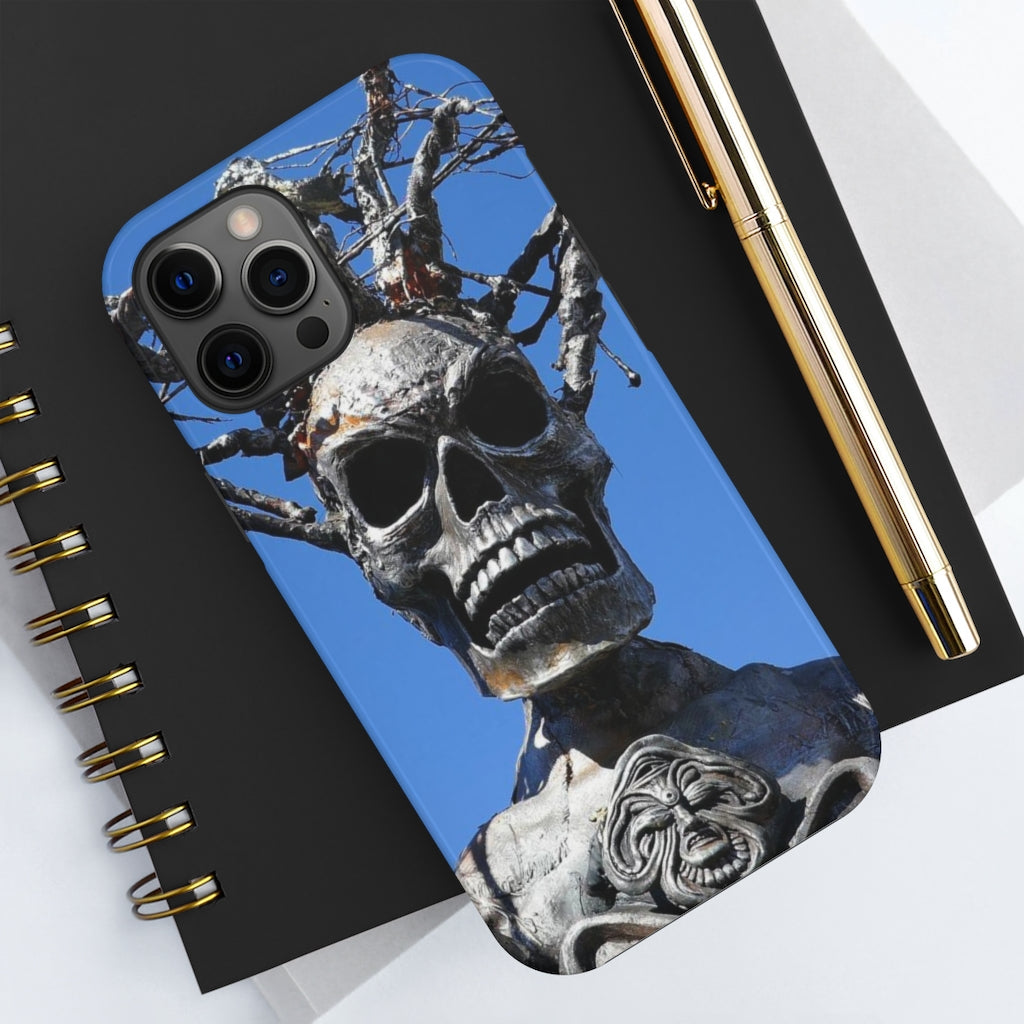 "Skull Warrior Stare" - iPhone Tough Case - (iPhone 13 Pro Max - iPhone 6) - Fry1Productions