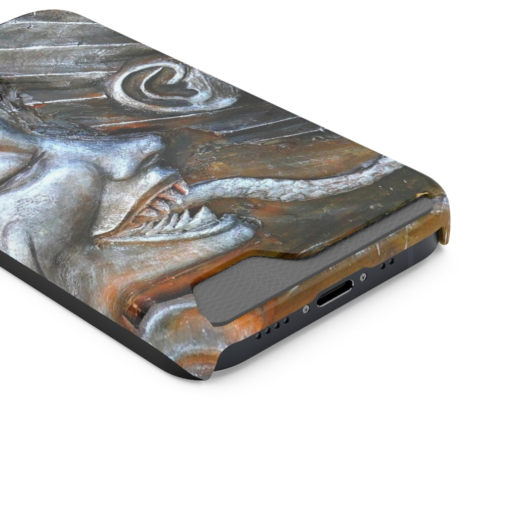 "Snakily Speaking" - Galaxy S22 S21 & iPhone 13 Case With Card Holder - Fry1Productions
