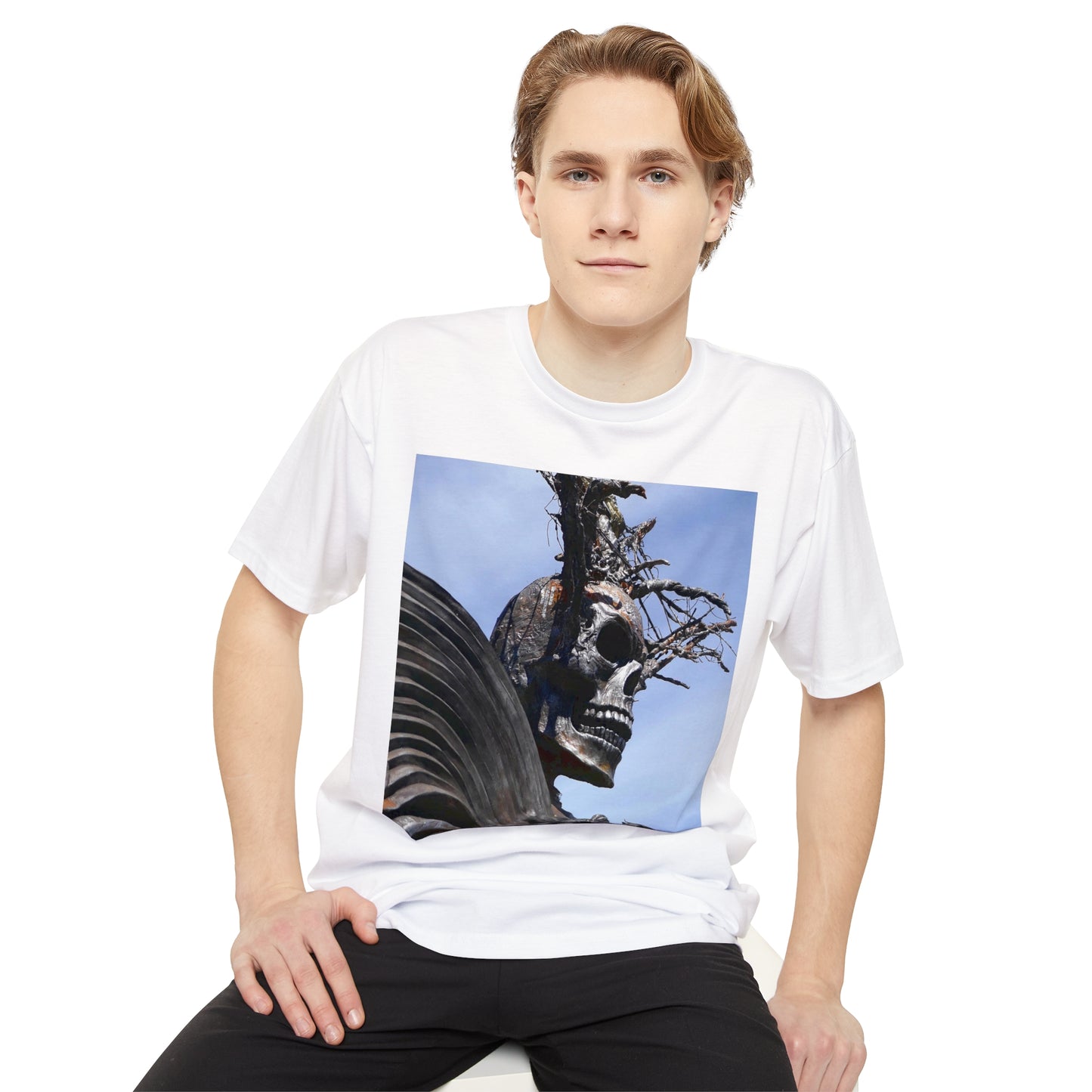 Skull Warrior - Unisex Long Body Urban T-Shirt - Fry1Productions