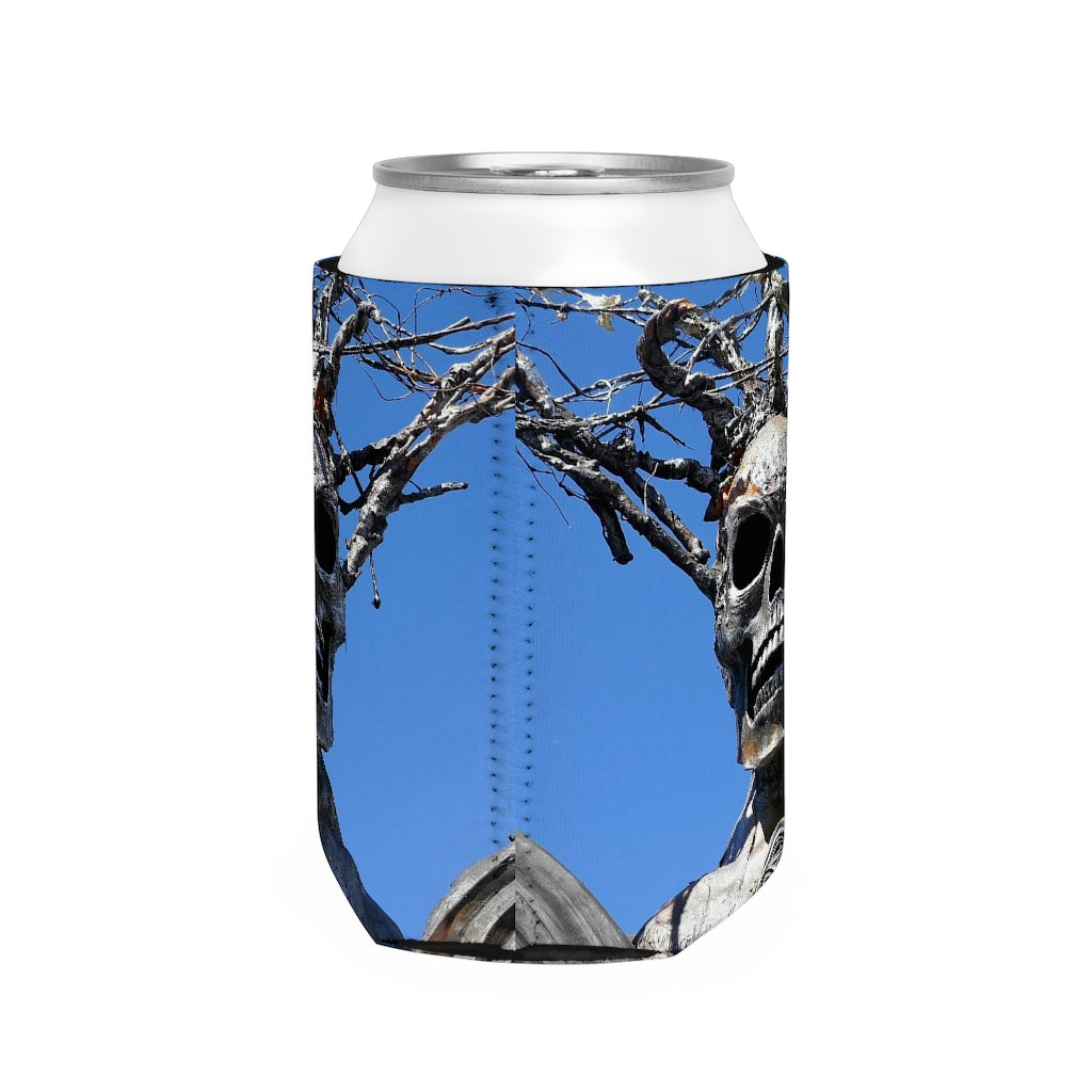 Skull Warrior Stare - Can Cooler Neoprene Sleeve 12oz - Fry1Productions