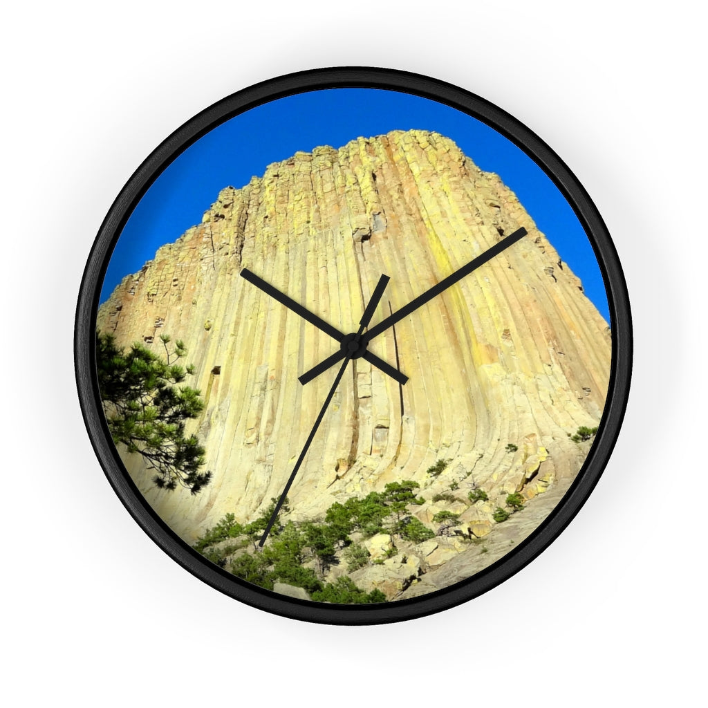 "Climbing Mecca" - 10" Wooden Frame Wall Clock - Fry1Productions