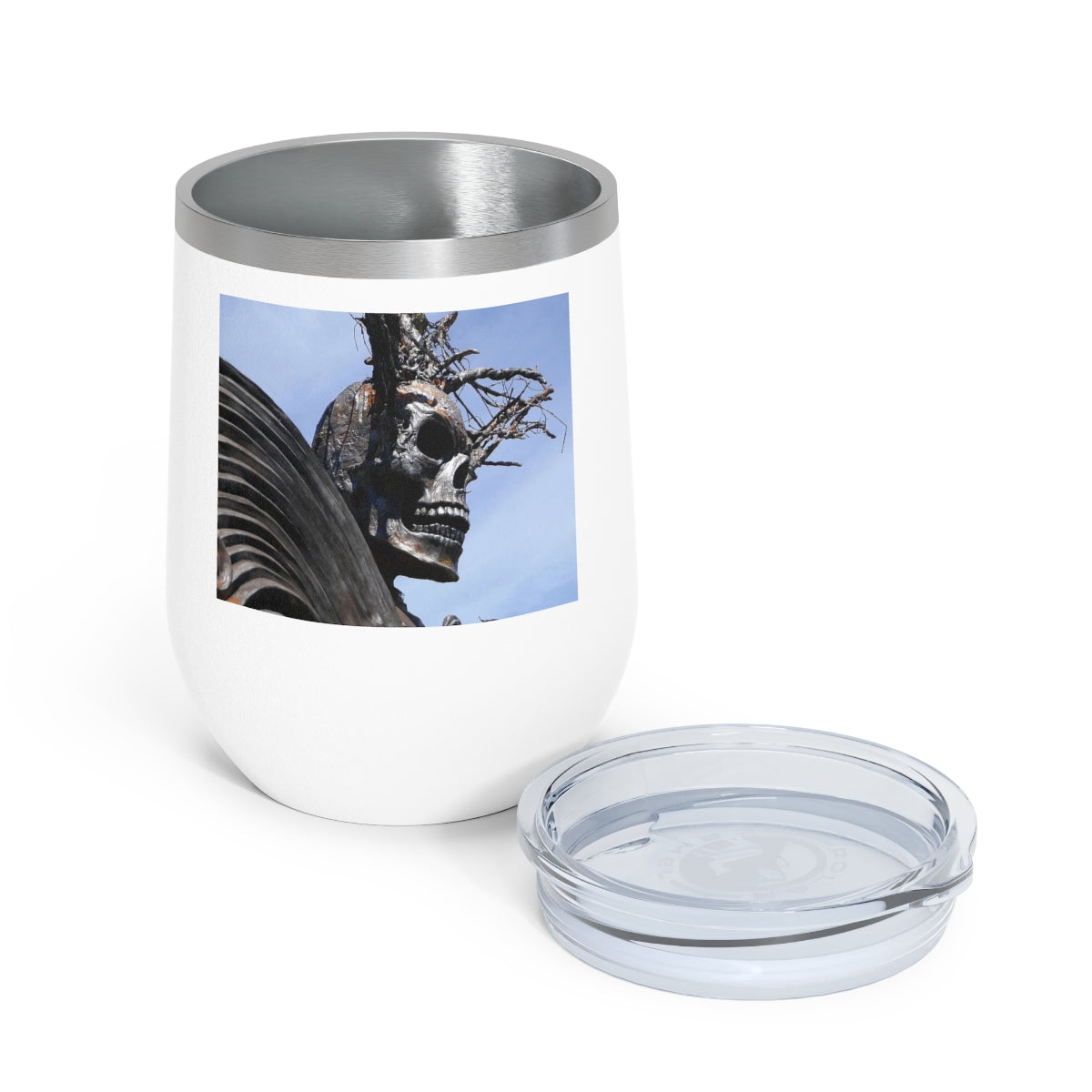 Skull Warrior - 12 oz Insulated Wine Tumbler - Fry1Productions