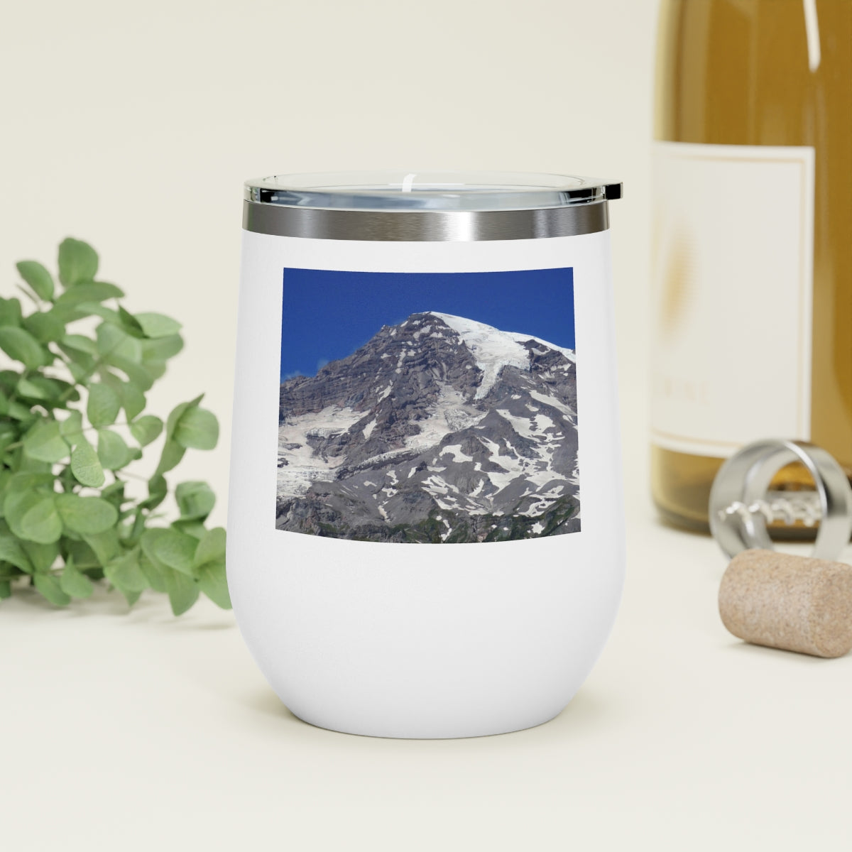 Majestic Mt. Rainier - 12 oz Insulated Wine Tumbler - Fry1Productions