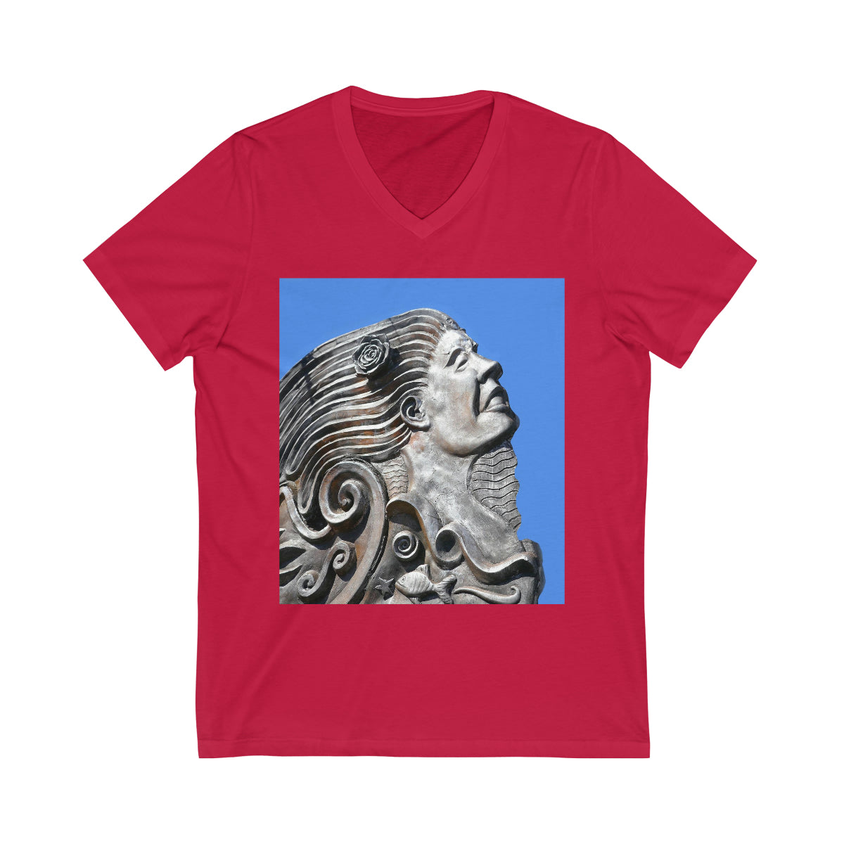 Nymph Beauty - Unisex Jersey Short Sleeve V-Neck Tee - Fry1Productions