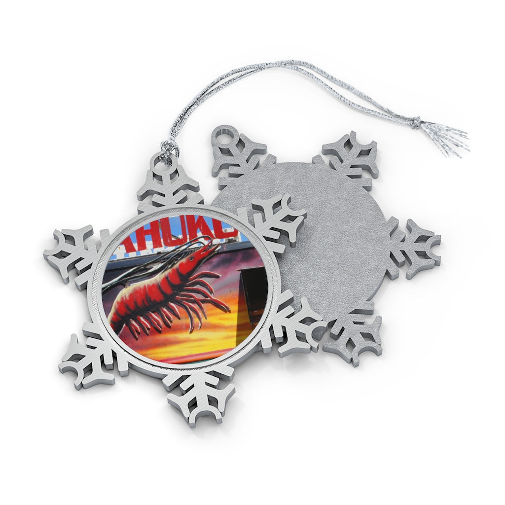 Kahuku Kai - Pewter Snowflake Ornament - Fry1Productions