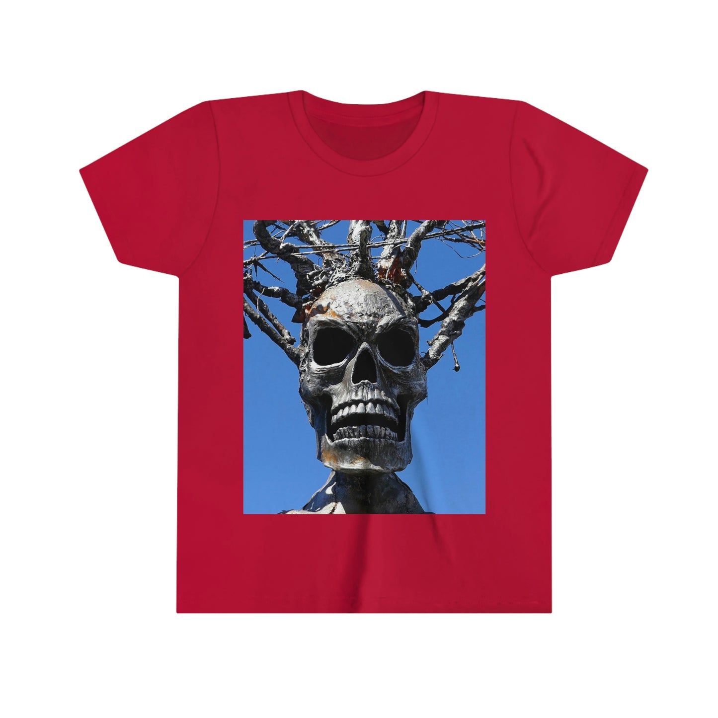 Skull Warrior Stare - Youth Short Sleeve Tee - Fry1Productions