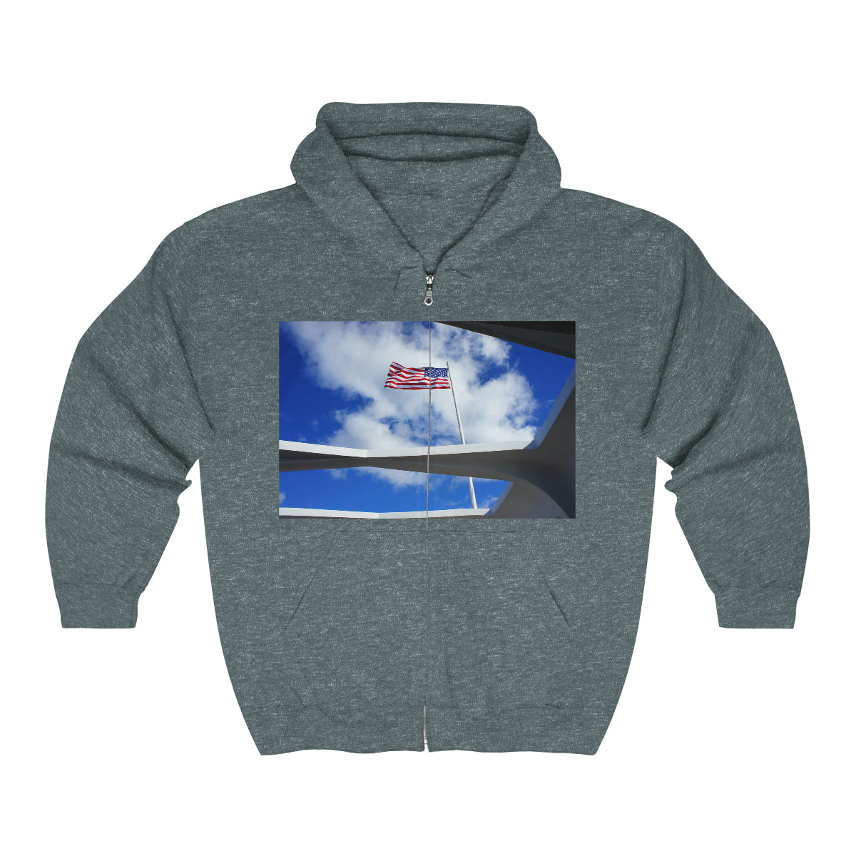 Bravery Honored Forever - Unisex Heavy Blend Full Zip Hooded Sweatshirt - Fry1Productions