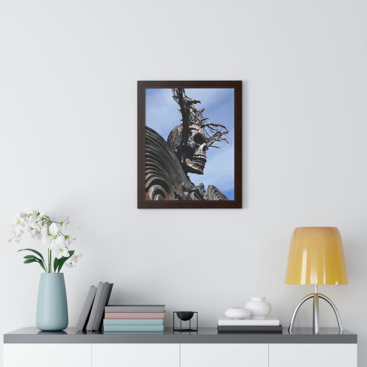 Skull Warrior - Framed Vertical Poster - Fry1Productions