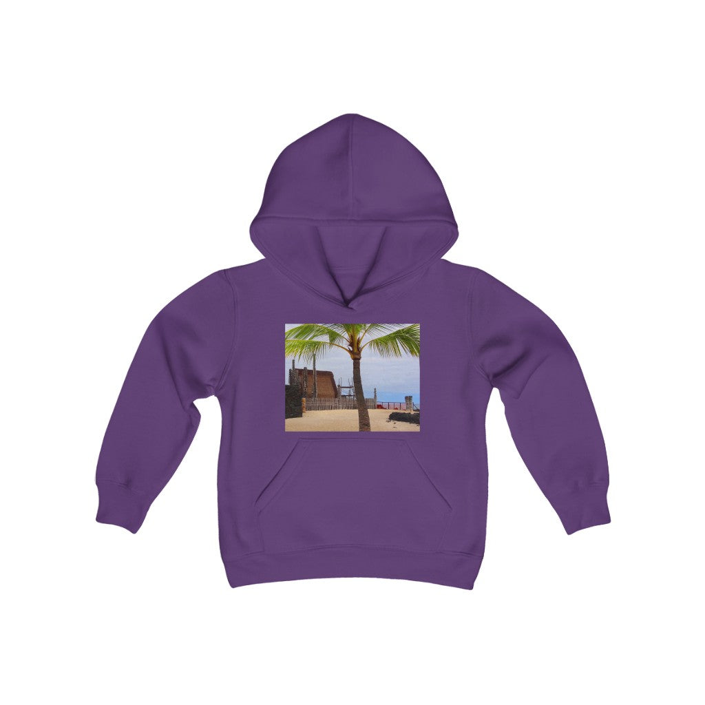 "Florescence Hale O Keawe" - Youth Heavy Blend Hooded Sweatshirt - Fry1Productions
