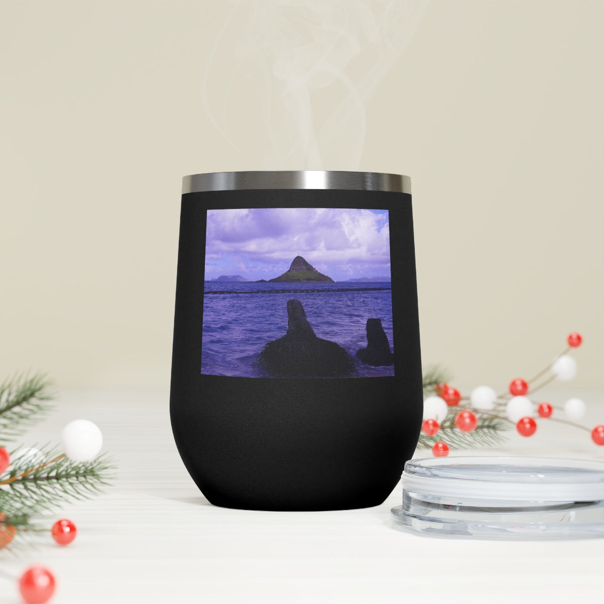Wade To Chinaman's Hat - 12 oz Insulated Wine Tumbler - Fry1Productions