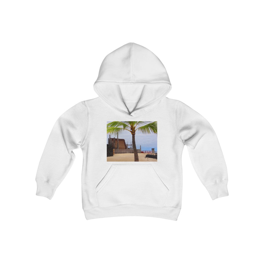 "Florescence Hale O Keawe" - Youth Heavy Blend Hooded Sweatshirt - Fry1Productions