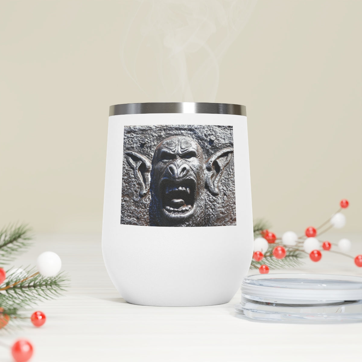 Frenzy Scream - 12 oz Insulated Wine Tumbler - Fry1Productions