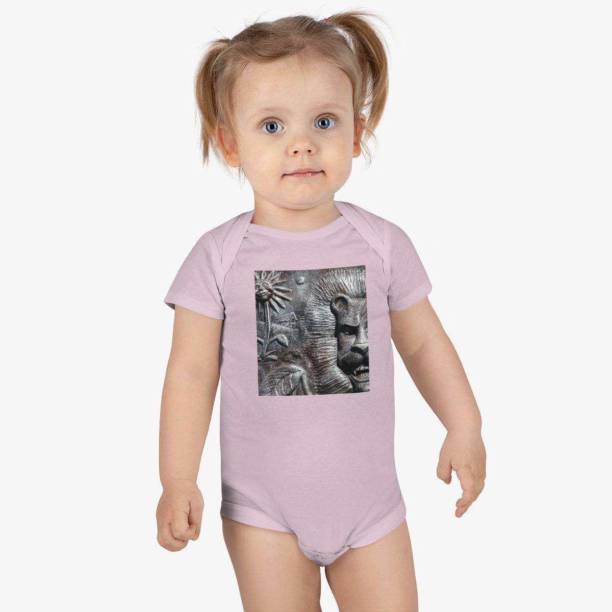 Lion's Friends Forever V2 - Baby Short Sleeve Onesie - Fry1Productions