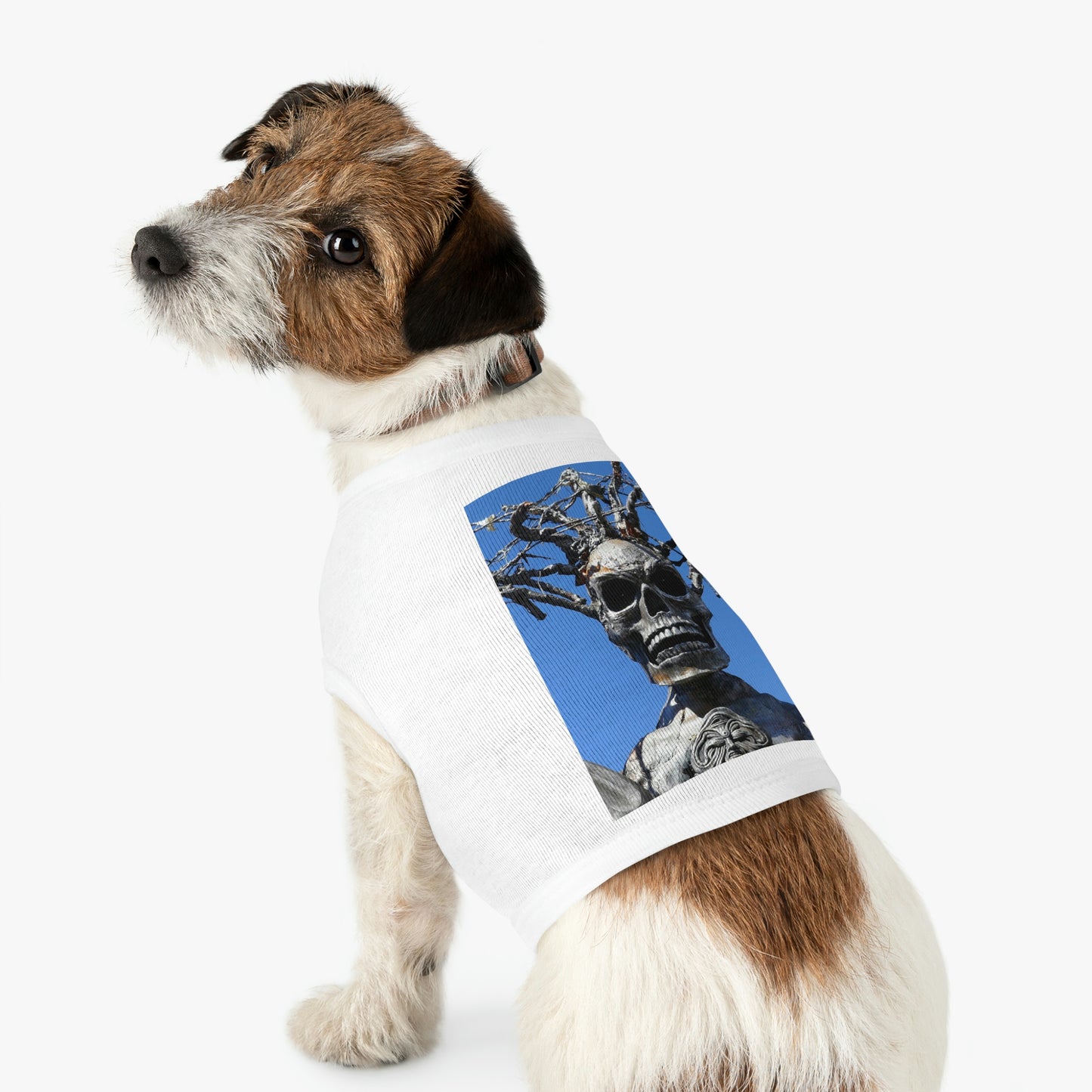 Skull Warrior Stare - Pet Tank Top - Fry1Productions