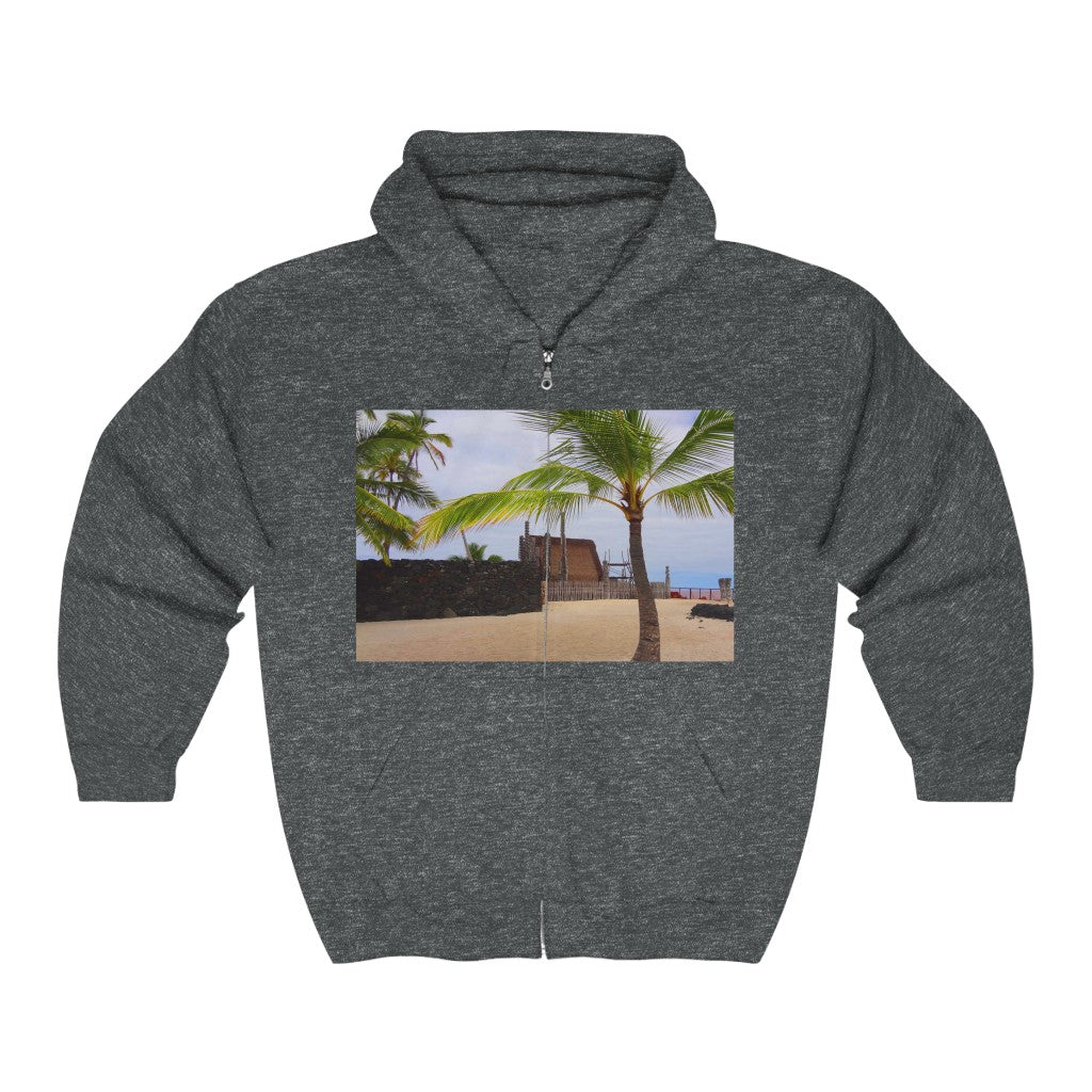 "Florescence Hale O Keawe" - Unisex Full Zip Hooded Sweatshirt - Fry1Productions
