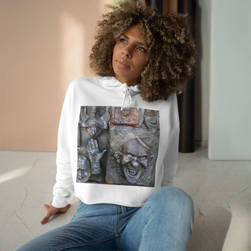 Cosmic Laughter - Crop Hoodie - Fry1Productions