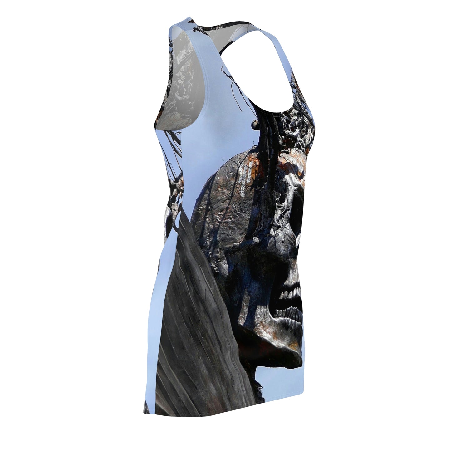Skull Warrior - Women's All-Over Print Racerback Dress - Fry1Productions