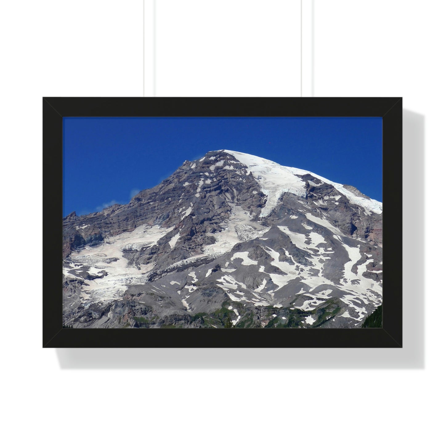 Majestic Mt. Rainier - Framed Horizontal Poster - Fry1Productions