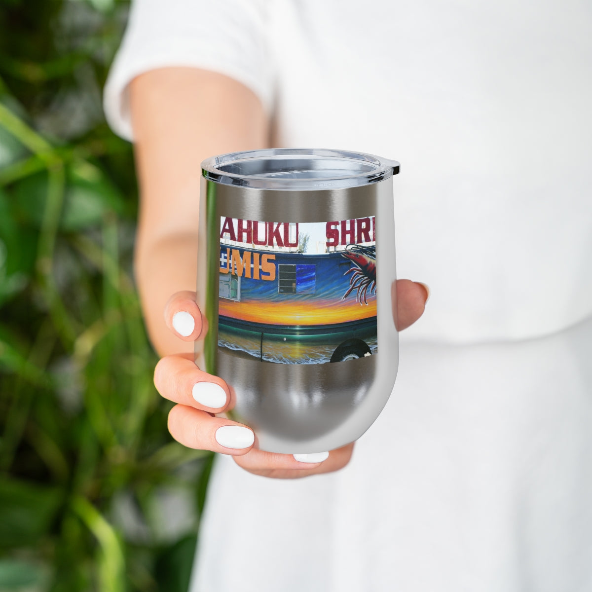 Fumis Aloha - 12 oz Insulated Wine Tumbler - Fry1Productions
