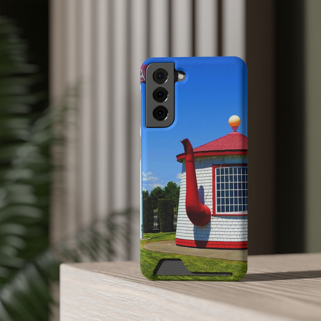 "Historic Teapot Dome Service Station" - Galaxy S22 S21 & iPhone 13 Case With Card Holder - Fry1Productions