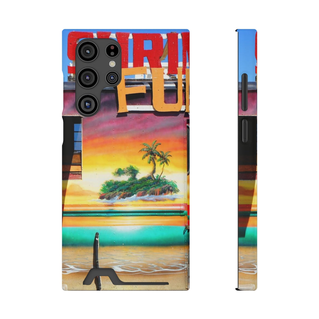 "Island Love" - Galaxy S22 S21 & iPhone 13 Case With Card Holder - Fry1Productions