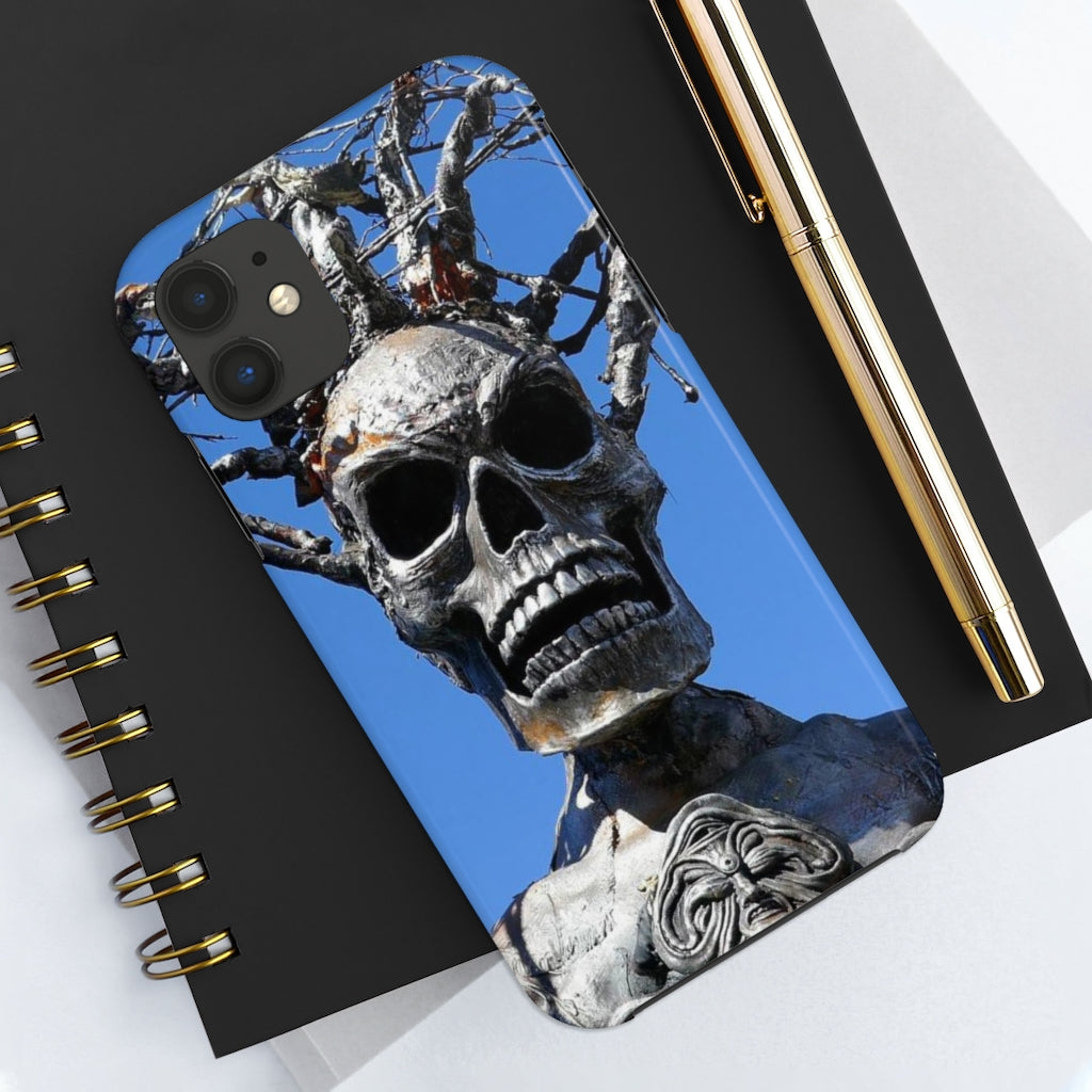 "Skull Warrior Stare" - iPhone Tough Case - (iPhone 13 Pro Max - iPhone 6) - Fry1Productions