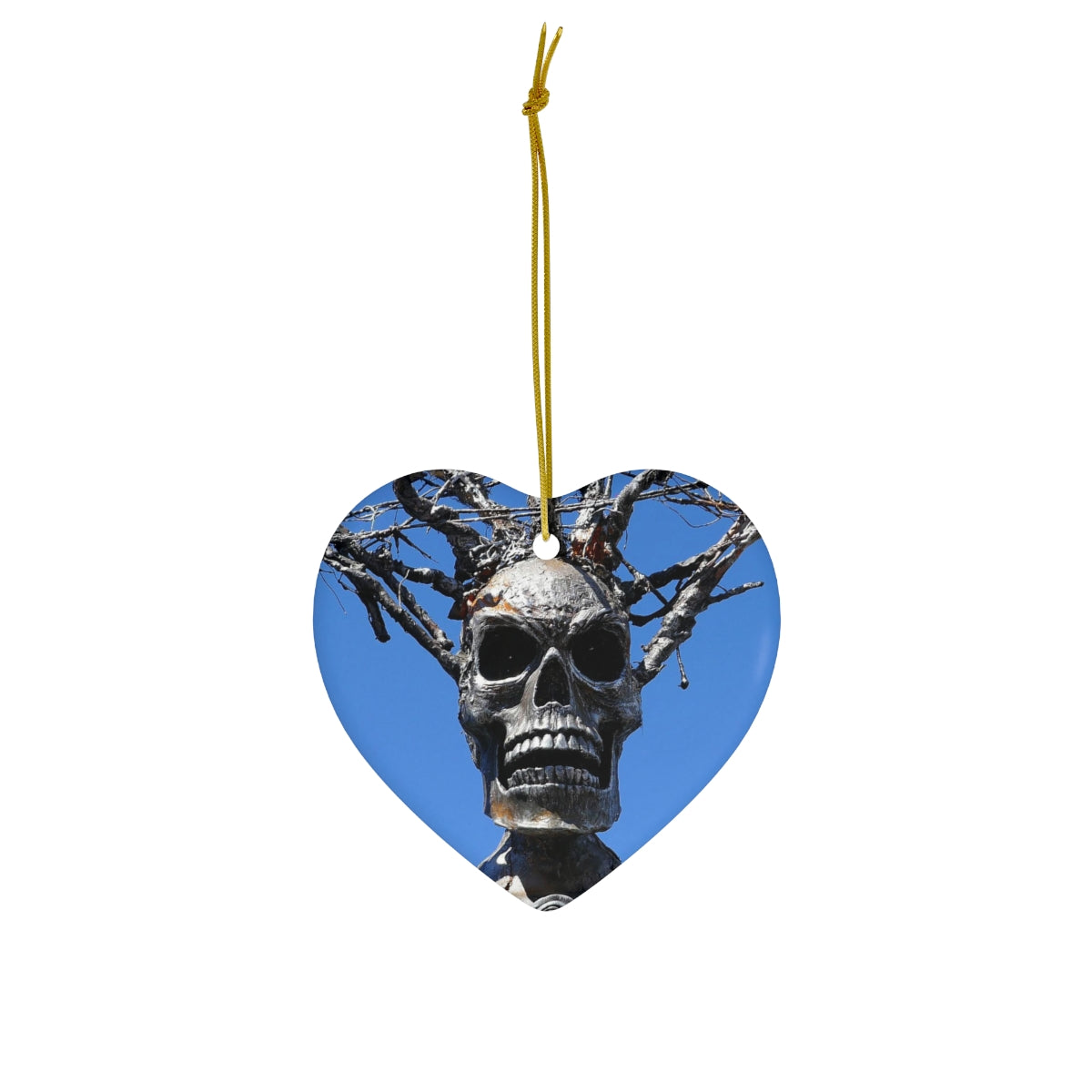 Skull Warrior Stare - Ceramic Ornaments - Fry1Productions