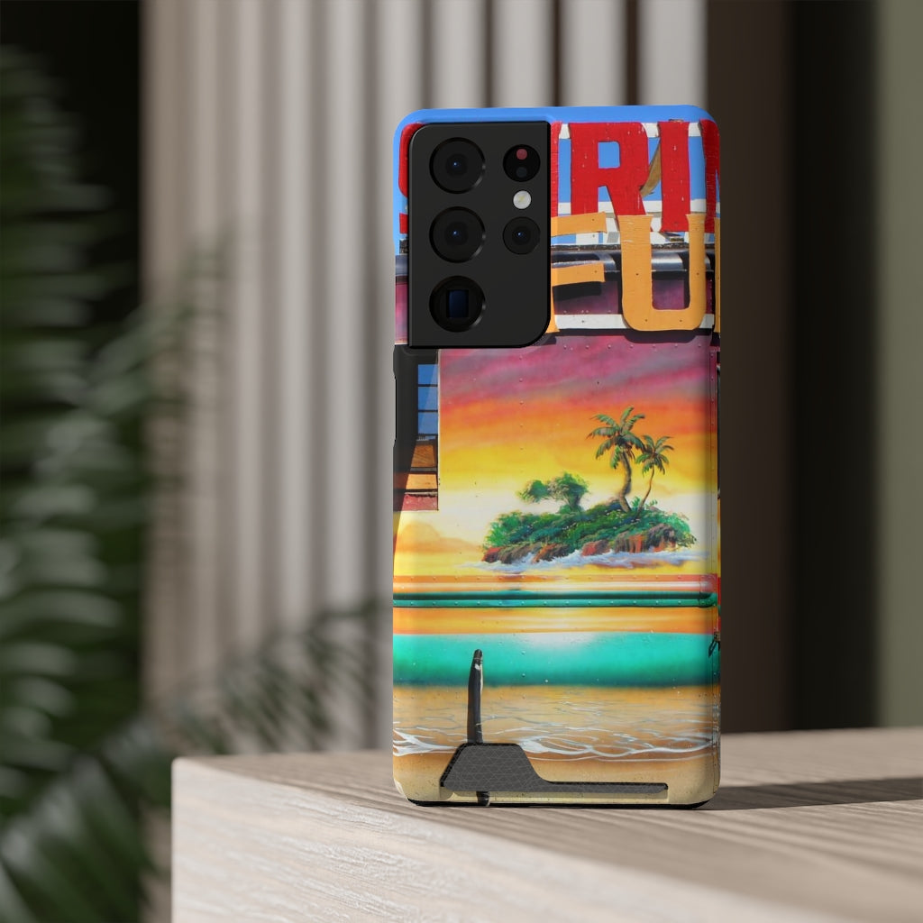 "Island Love" - Galaxy S22 S21 & iPhone 13 Case With Card Holder - Fry1Productions