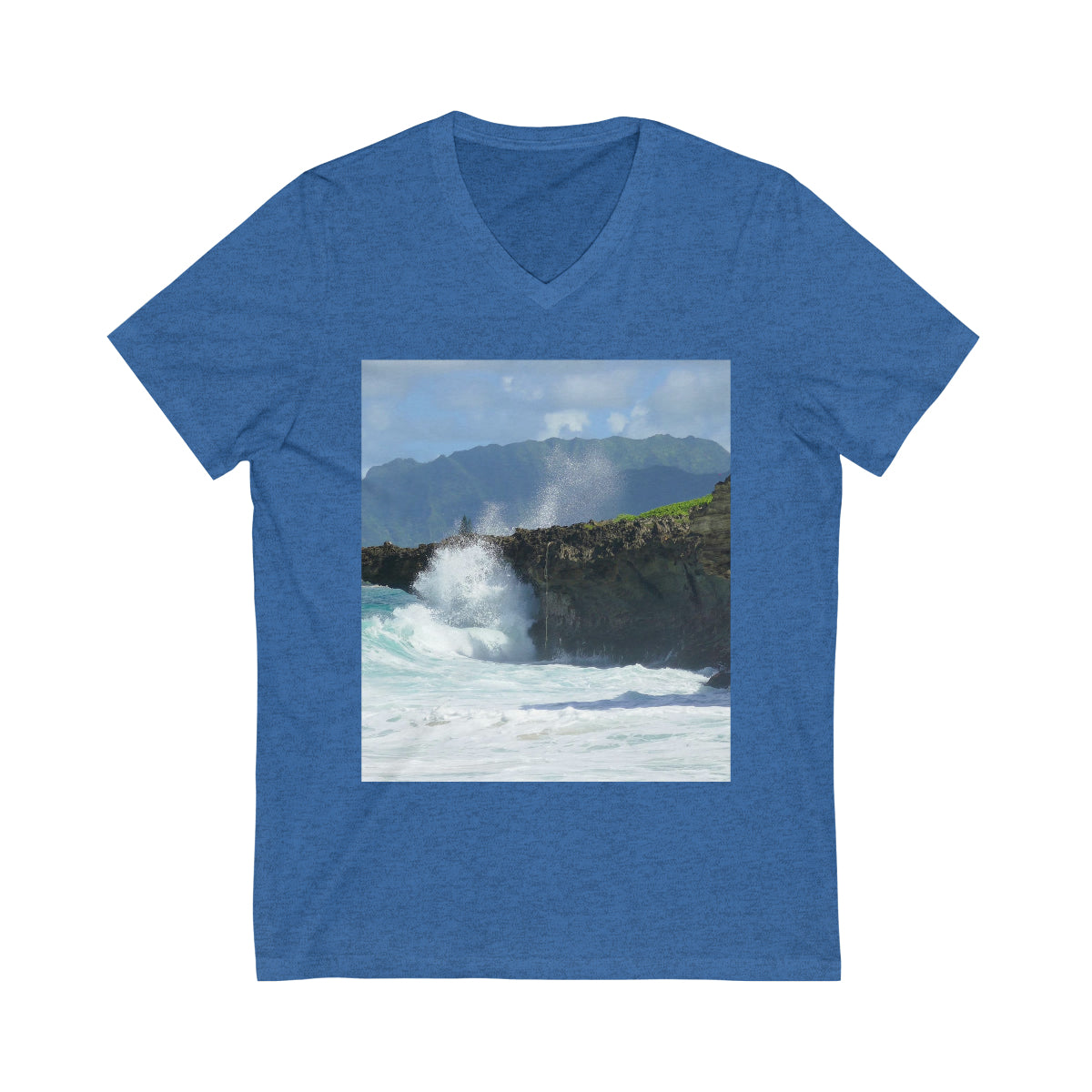 Rockin Surfer's Rope - Unisex Jersey Short Sleeve V-Neck Tee - Fry1Productions