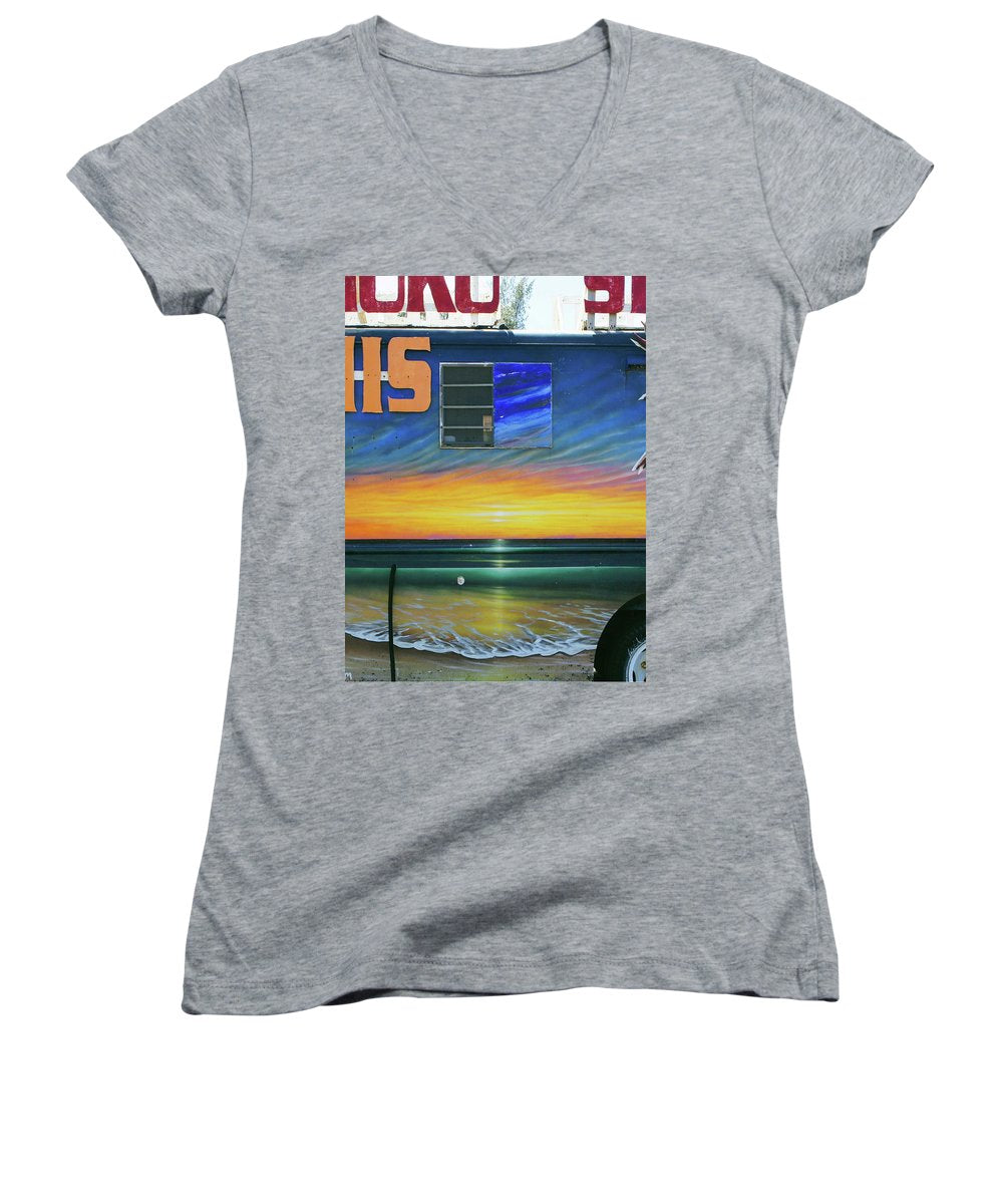 "Fumis Aloha" - Women's V-Neck - Fry1Productions