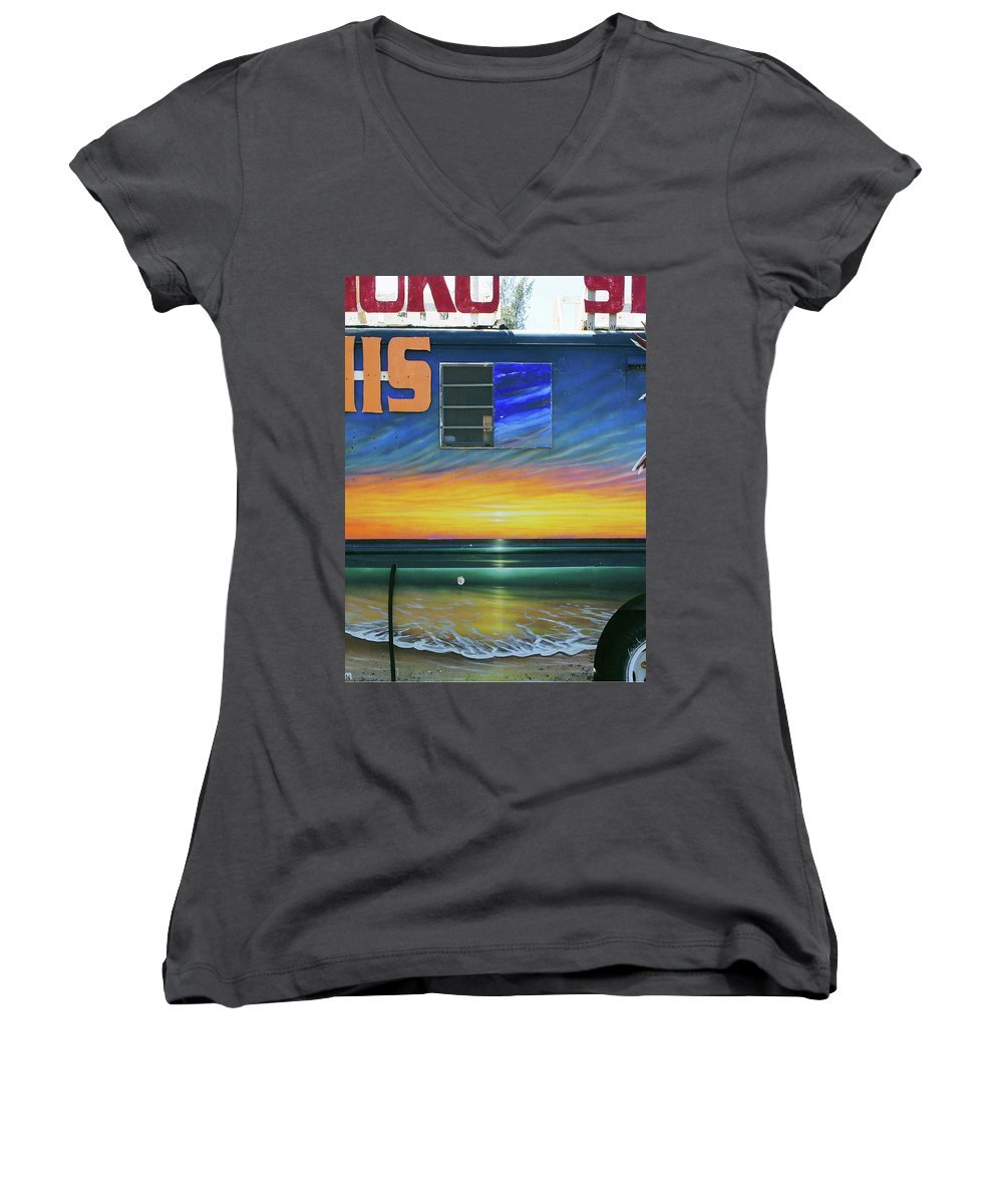 "Fumis Aloha" - Women's V-Neck - Fry1Productions