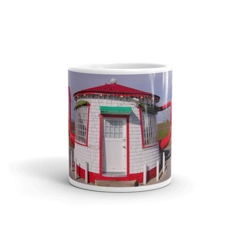 "Historic Teapot Dome Service Station" - 11 oz and 15 oz Ceramic White Gloss Coffee Mugs - Fry1Productions