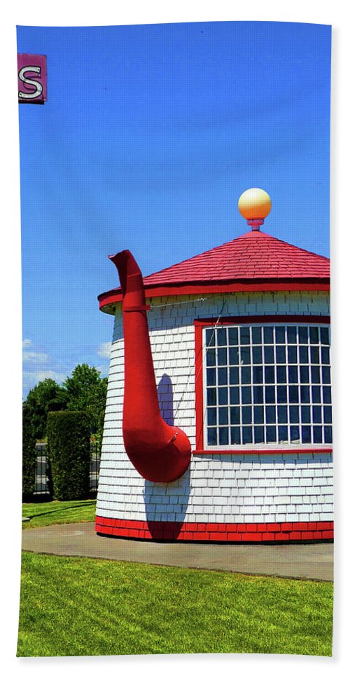 Historic Teapot Dome Service Station - Beach Towel - Fry1Productions