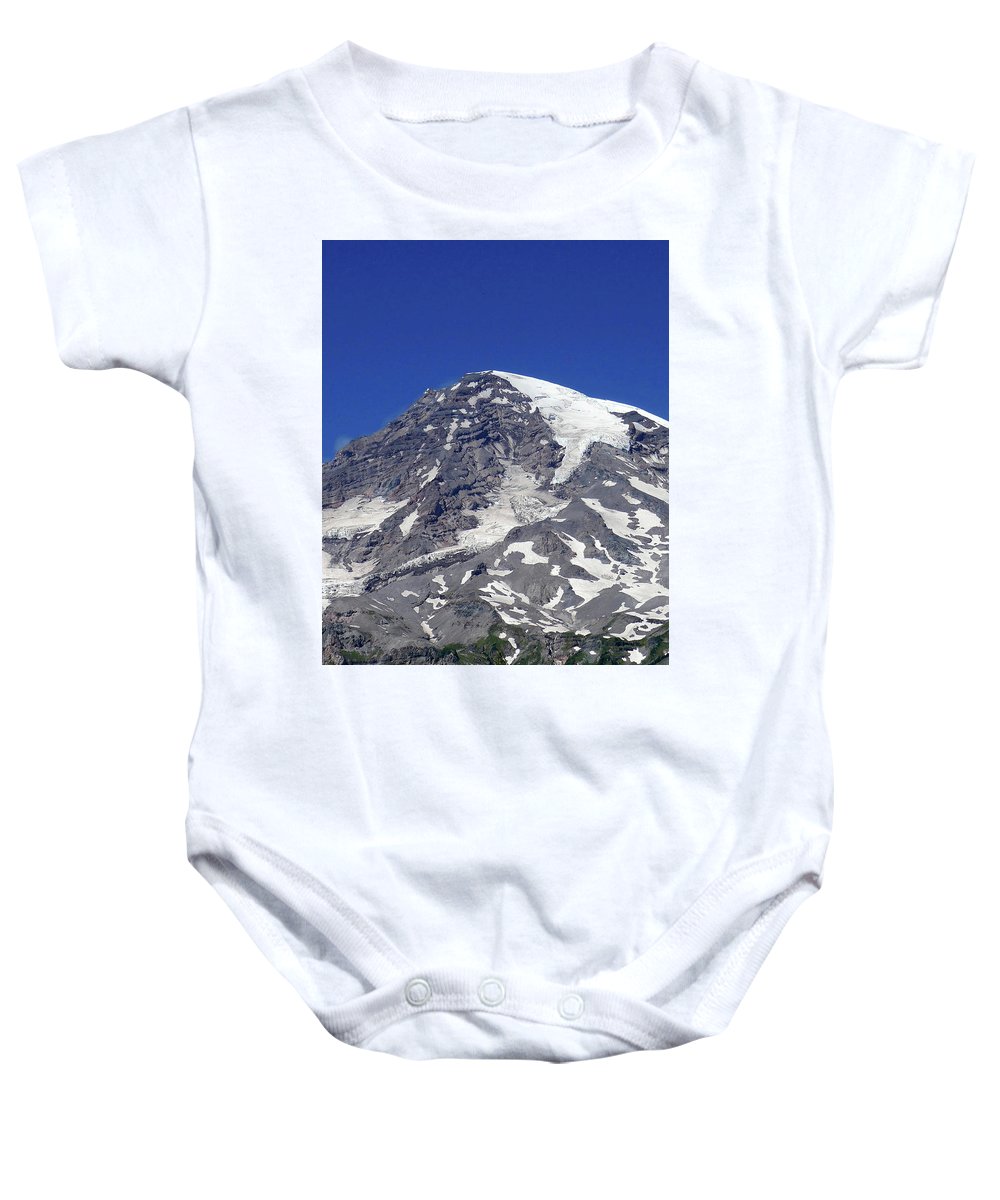 "Majestic Mt. Rainier" - Baby Onesie - Fry1Productions