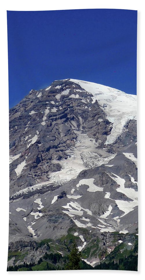 "Majestic Mt. Rainier" - Bath-Hand Towel - Fry1Productions