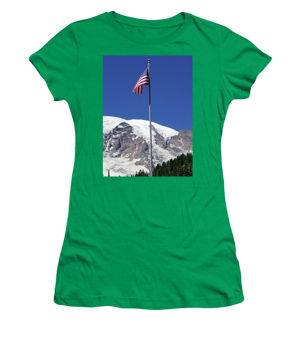 Patriotic Rainier - Women's T-Shirt - Fry1Productions