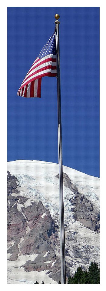 "Patriotic Rainier" - Yoga Mat - Fry1Productions