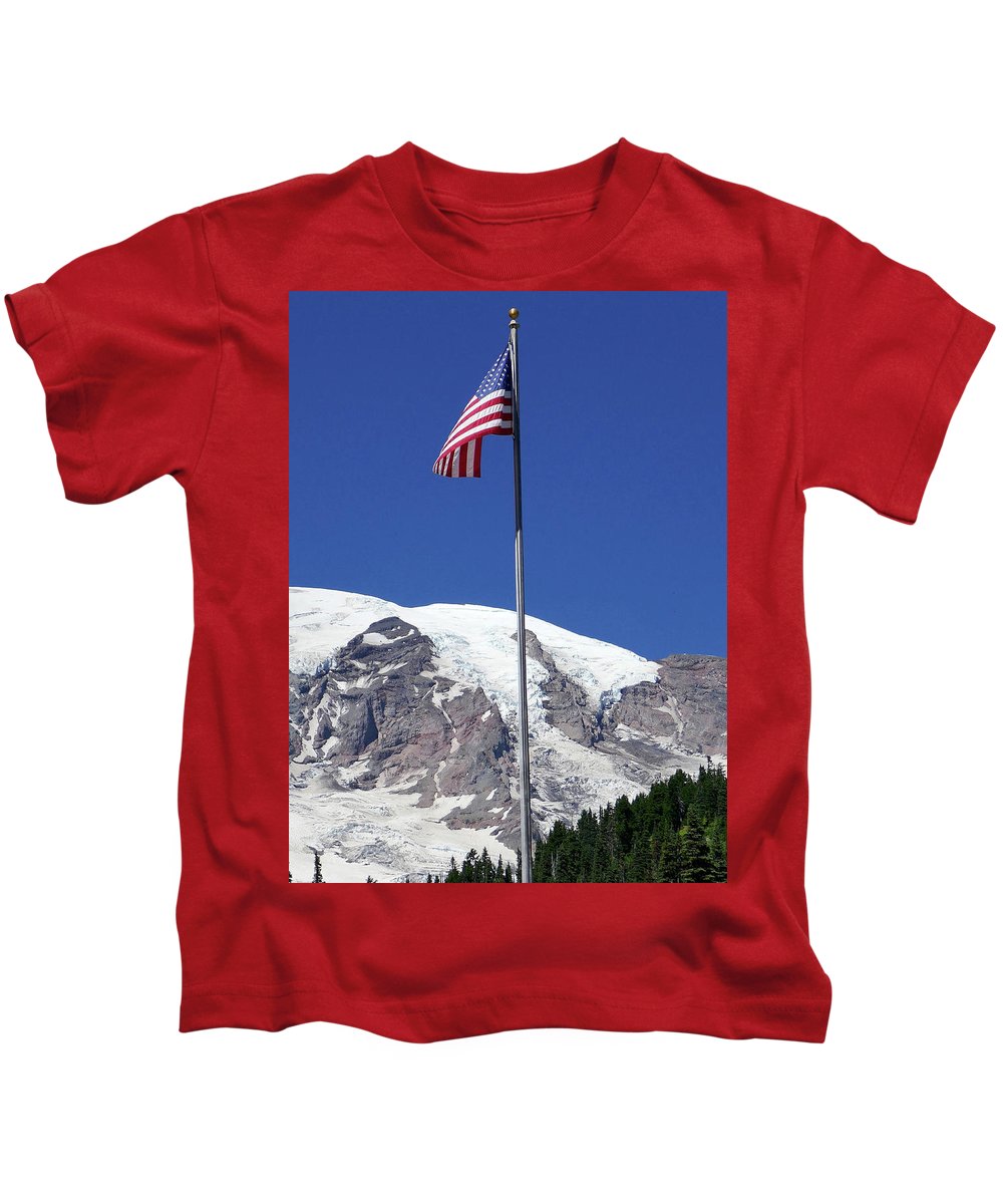 "Patriotic Rainier" - Kids T-Shirt - Fry1Productions
