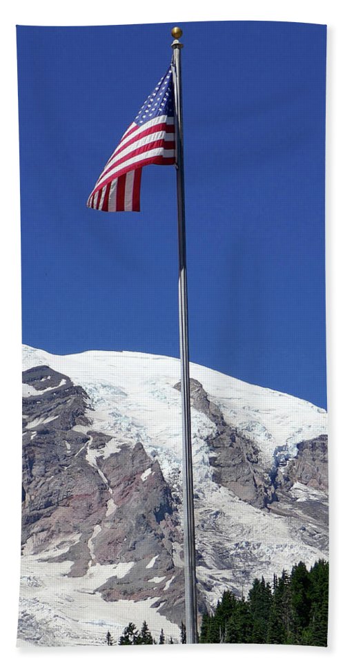"Patriotic Rainier"- Bath-Hand Towel - Fry1Productions