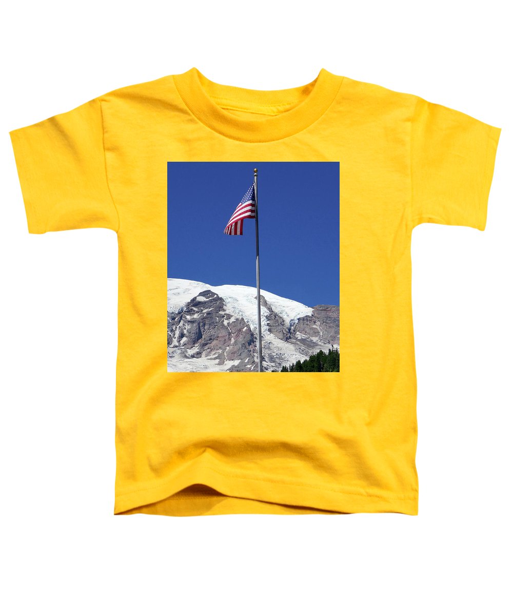 Patriotic Rainier - Toddler T-Shirt - Fry1Productions