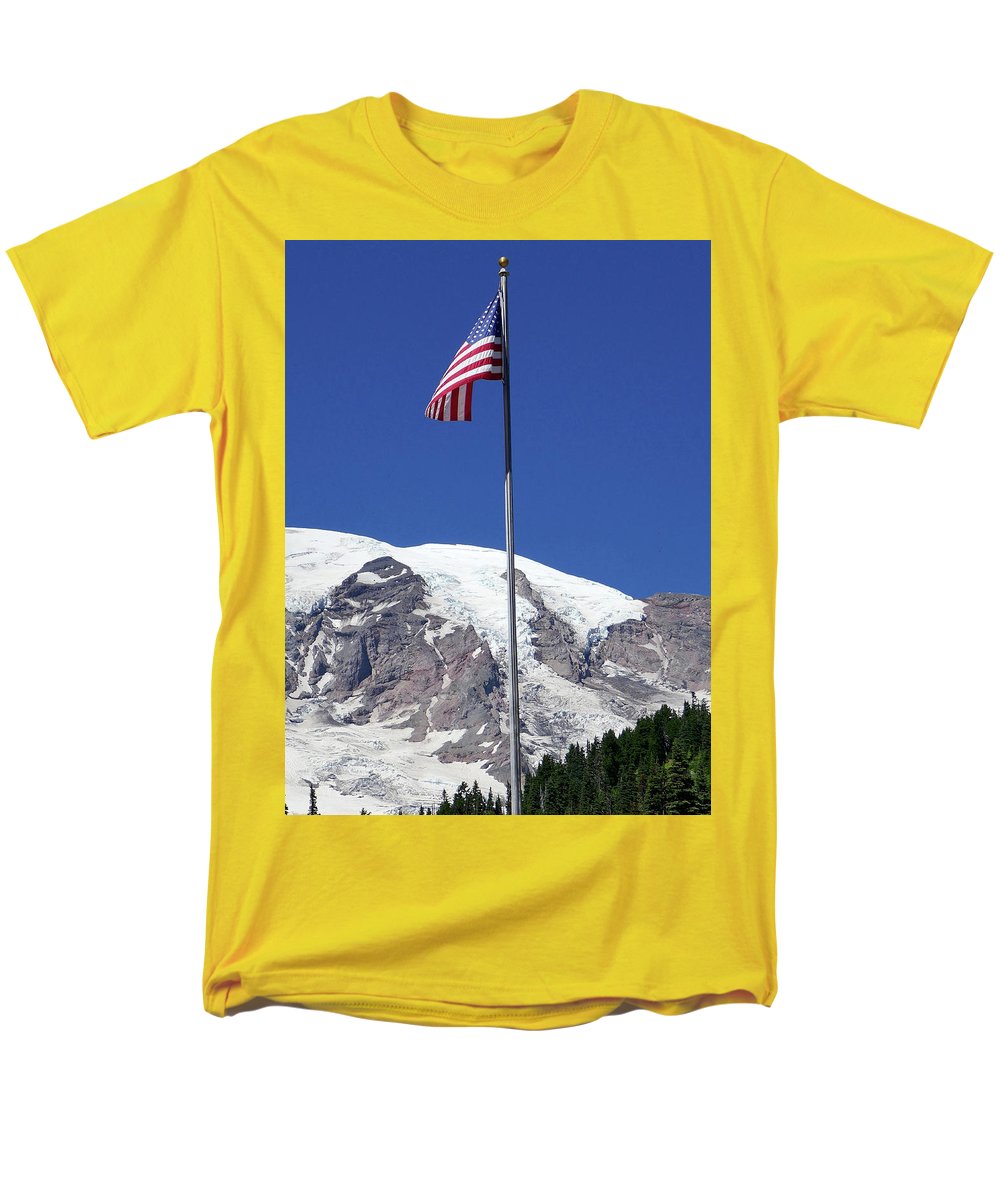 Patriotic Rainier - Men's T-Shirt (Regular Fit) - Fry1Productions