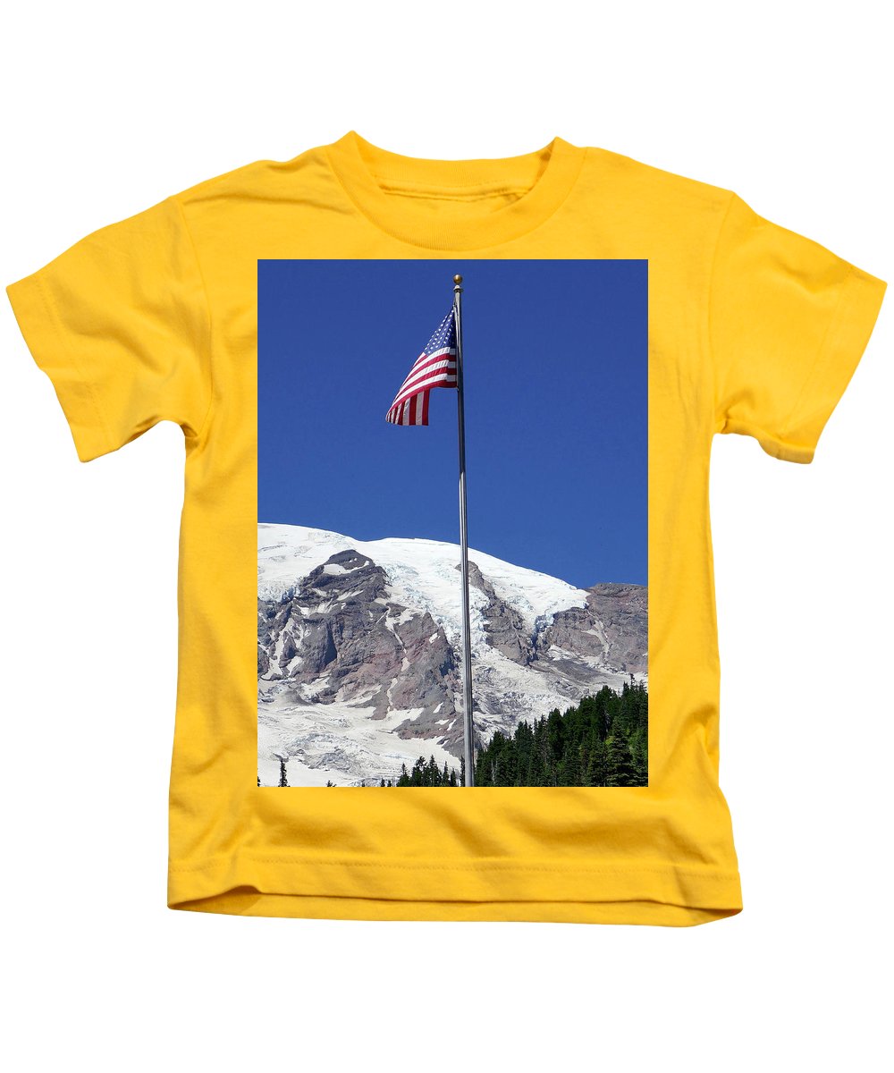 "Patriotic Rainier" - Kids T-Shirt - Fry1Productions