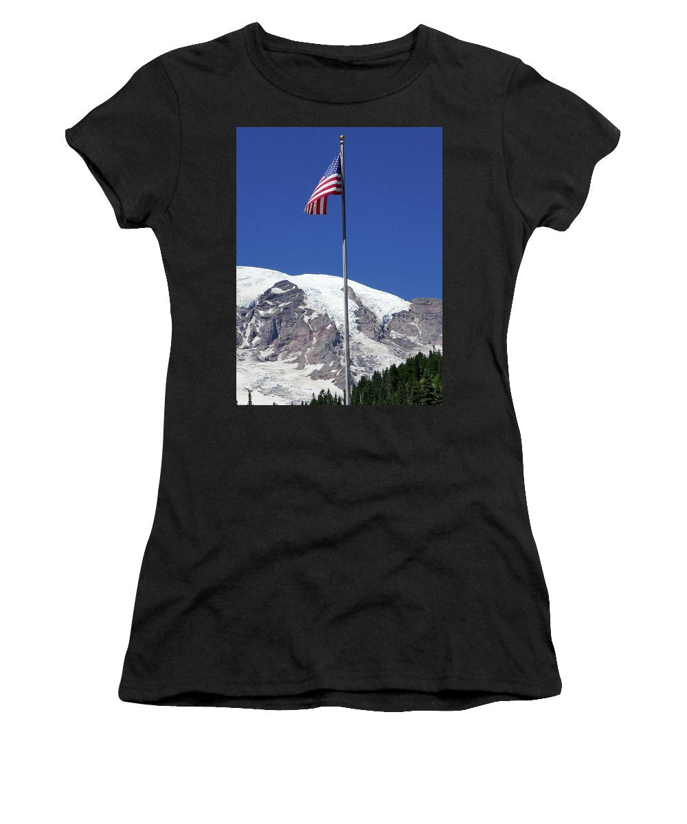 Patriotic Rainier - Women's T-Shirt - Fry1Productions
