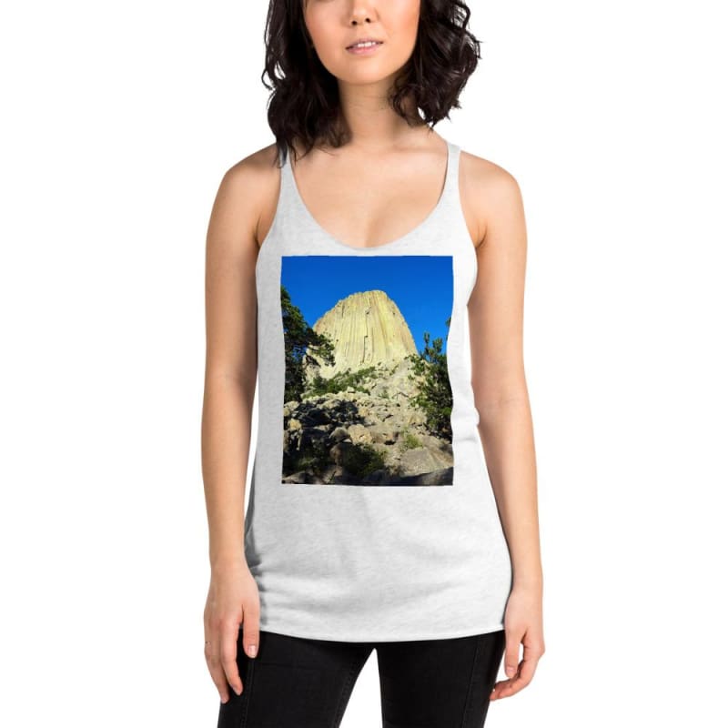 Reaching Heaven - Women's Racerback Tank Top - Fry1Productions