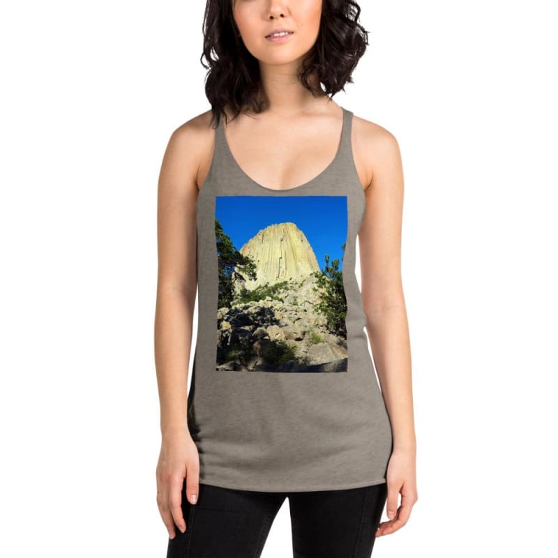 Reaching Heaven - Women's Racerback Tank Top - Fry1Productions
