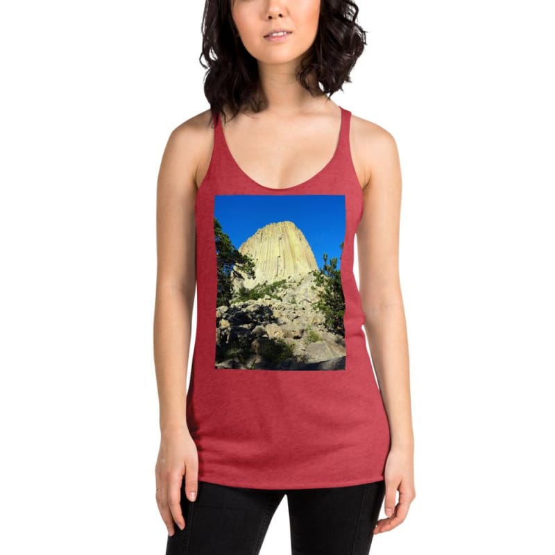 Reaching Heaven - Women's Racerback Tank Top - Fry1Productions