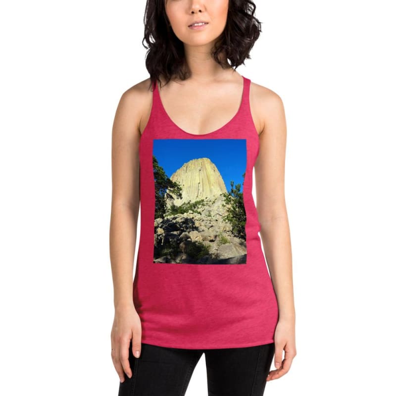 Reaching Heaven - Women's Racerback Tank Top - Fry1Productions