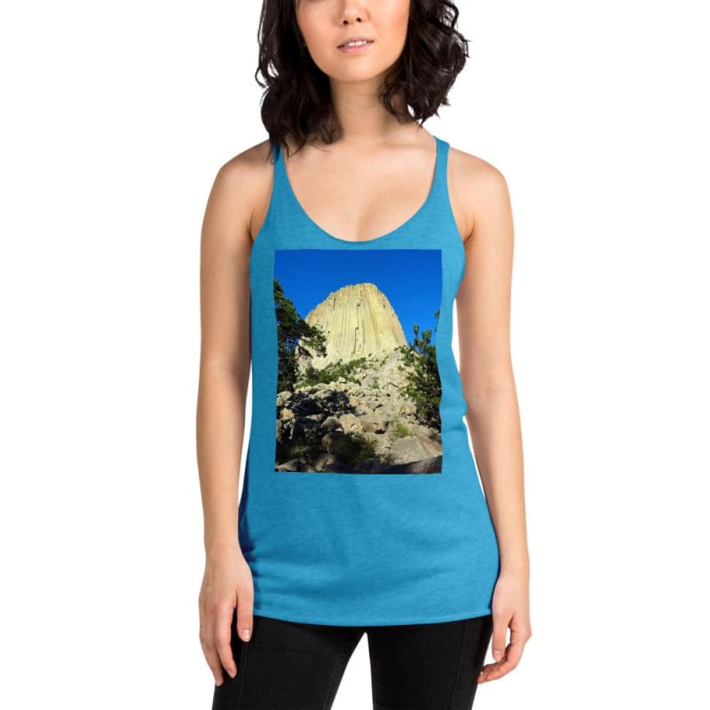 Reaching Heaven - Women's Racerback Tank Top - Fry1Productions