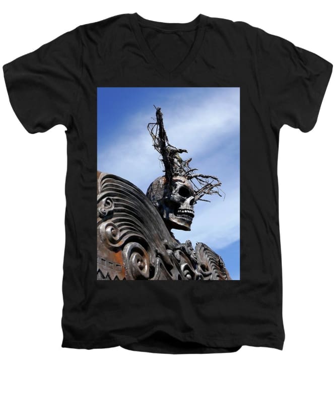 "Skull Warrior" - Men's V-Neck T-Shirt - Fry1Productions